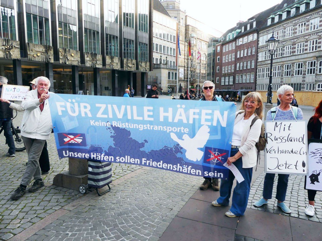 Banner für Friedenshäfen Bremen