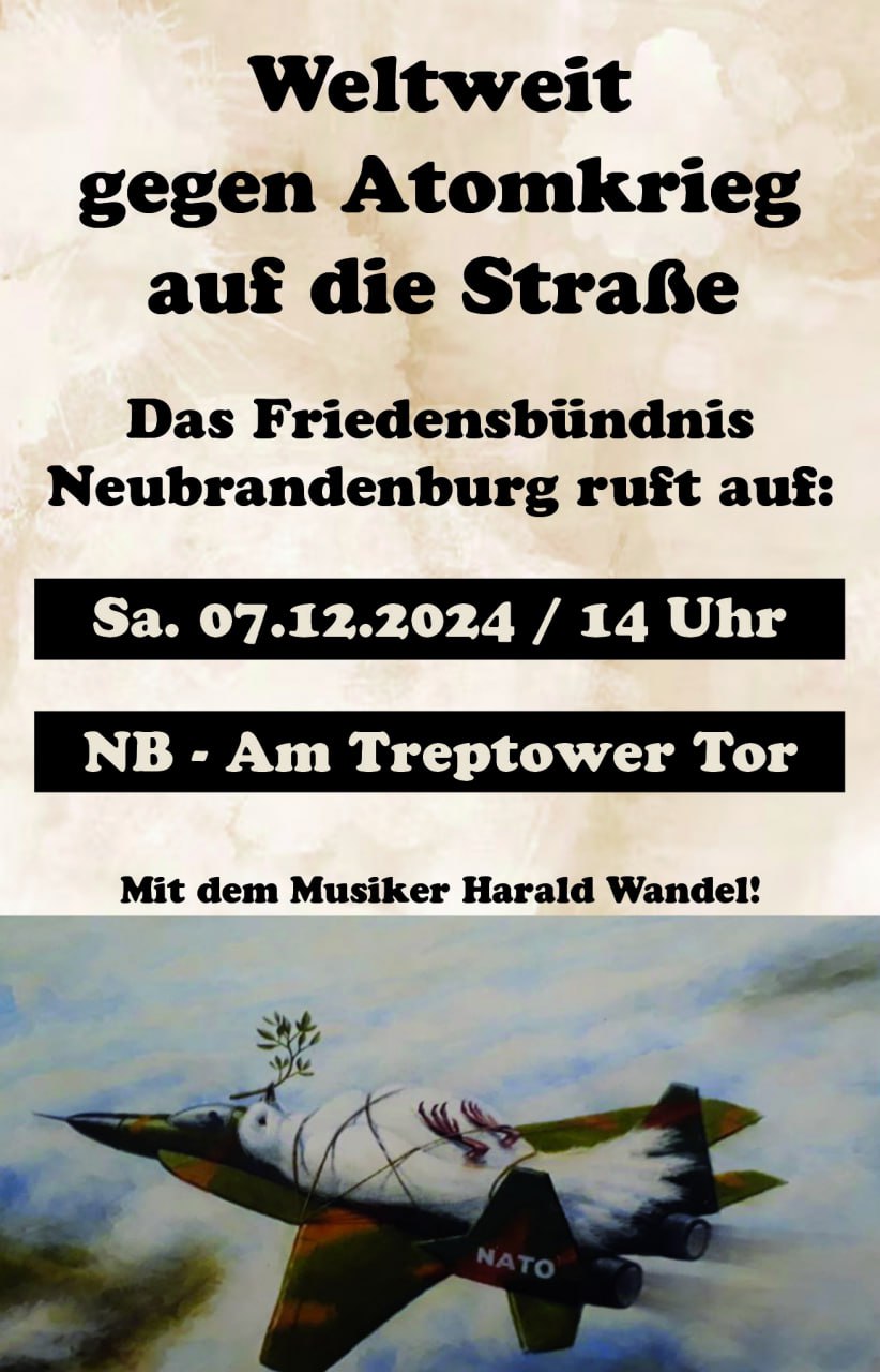 Friedensaktion 7.12.2024 Neubrandenburg Flyer